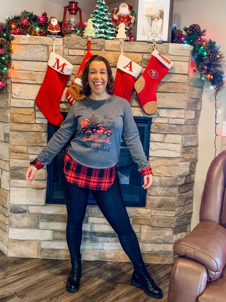 I love looking back on the years of all the ways I decorated my Christmas mantle 🎄♥️🥰 in this picture I was going for the nostalgic Christmas vibes with the colored lights 😍
#christmasoutfit #christmassweatshirt #spanxleatherleggings #fauxleatherleggings #winterboots #winteroutfit #holidayoutfit

#LTKCyberWeek #LTKSeasonal #LTKHoliday