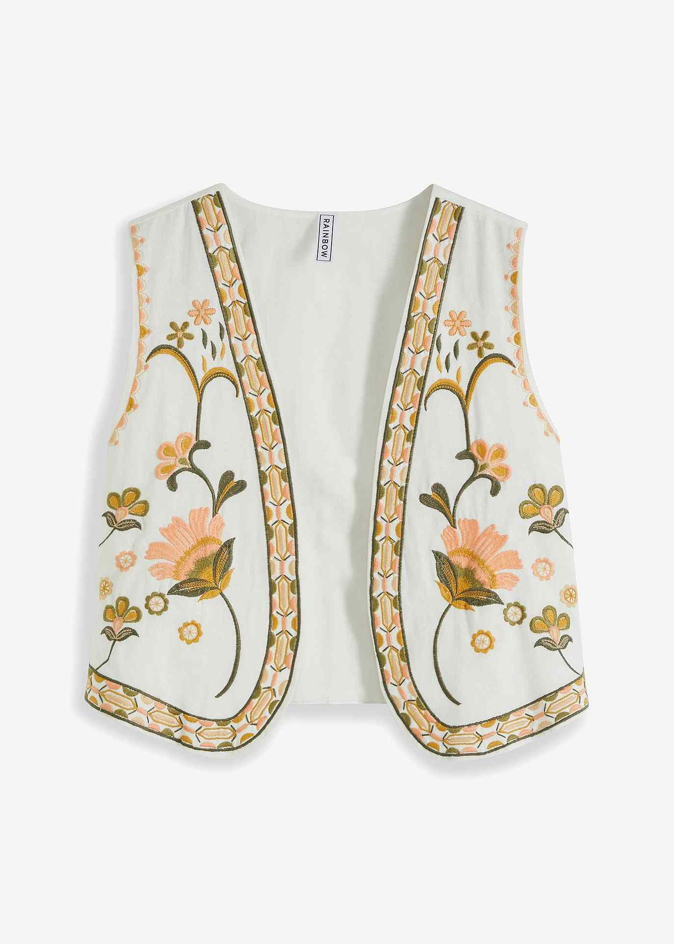 Bestickte Baumwoll-Weste | Bonprix DE