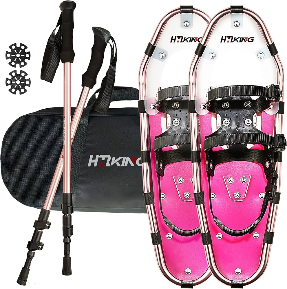 HRKING Lightweight Terrain Showshoes Set for Women Men and Kids, with Trekking Poles and Carrying... | Amazon (US)