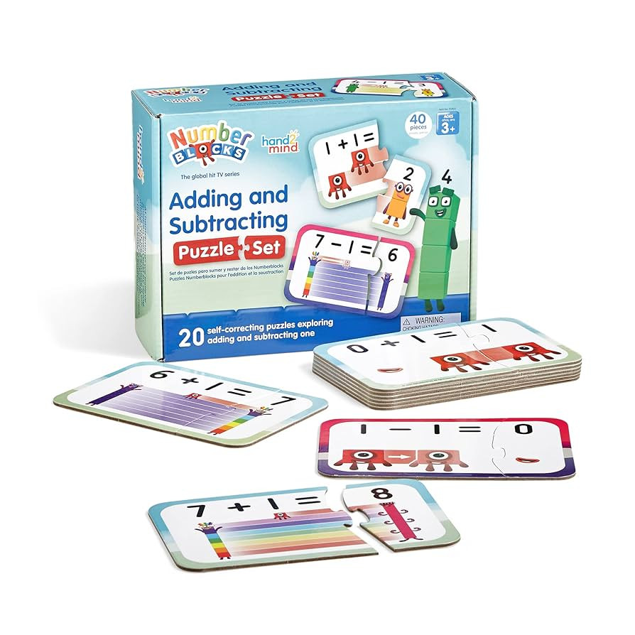 hand2mind Numberblocks Adding and Subtracting Puzzle Set, Addition and Subtraction Games, Number ... | Amazon (US)