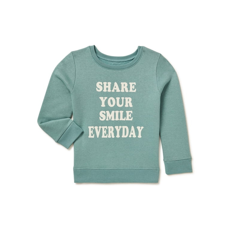 Garanimals Baby and Toddler Girls Long Sleeve Graphic Fleece Top, Sizes 2T-5T | Walmart (US)