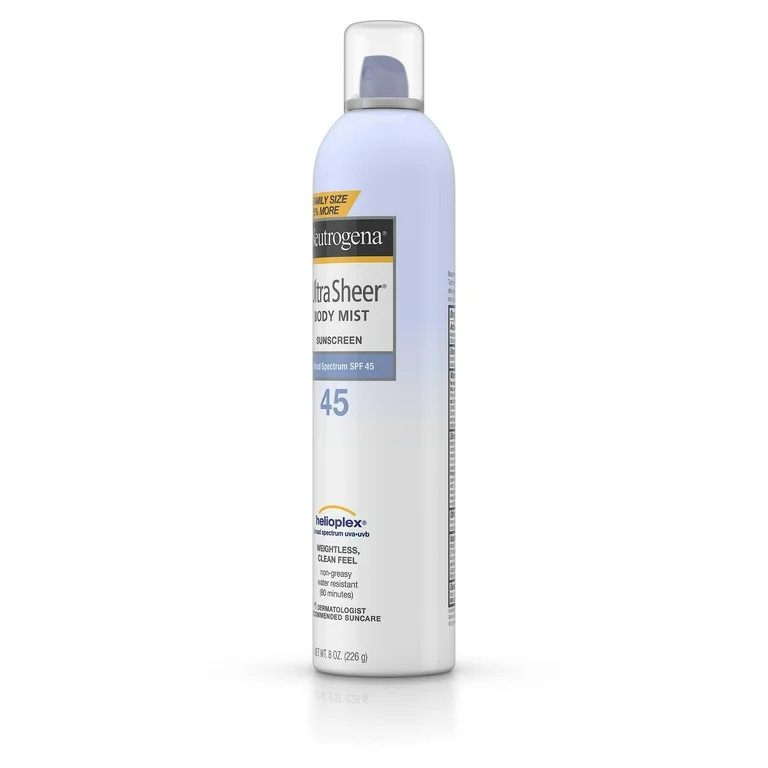Neutrogena Ultra Sheer Sunscreen Spray SPF 45, Family Size, 8 oz - Walmart.com | Walmart (US)