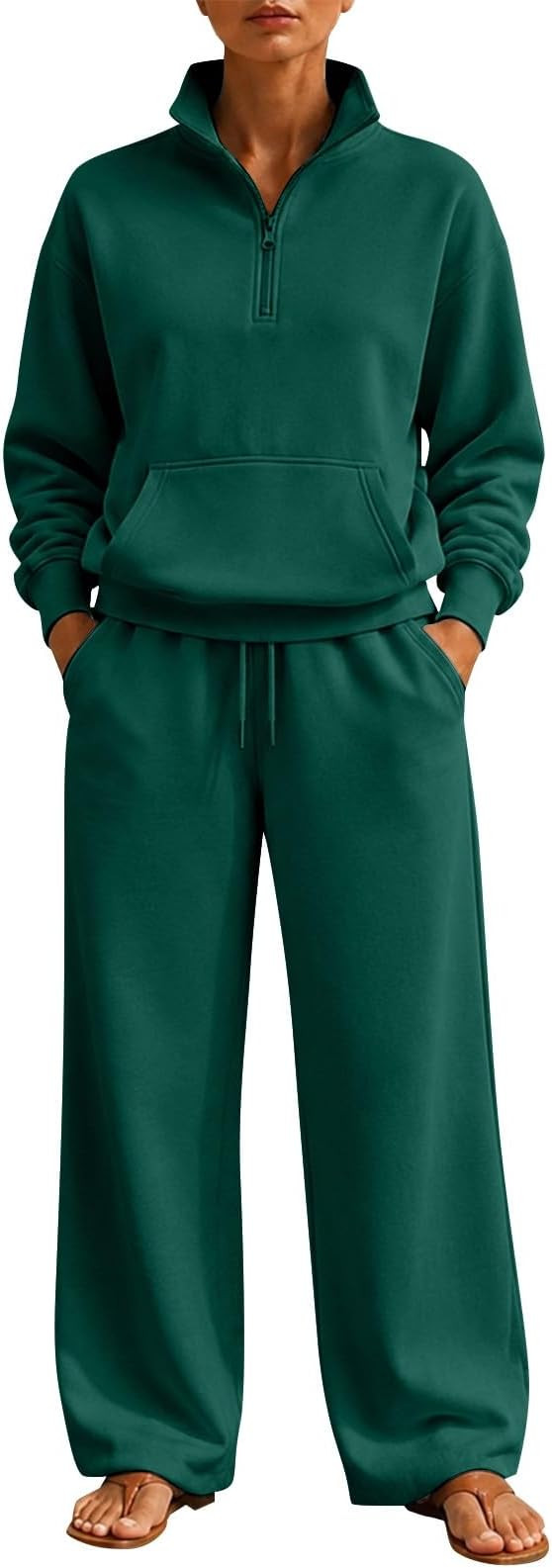 Womens 2 Piece Lounge Sweat Sets Fall Fashion Matching Outfits | Amazon (US)