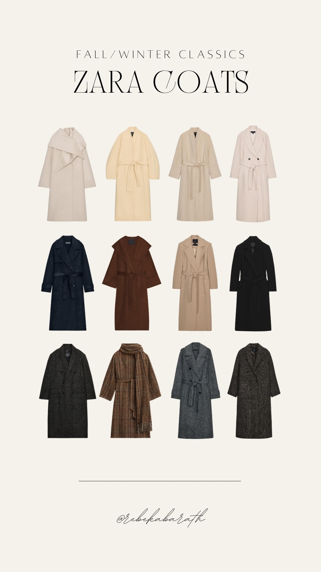 fall/winter classics // Zara coats

coat edit | wool coats | wool blend coats | wardrobe staples | long coats 

#LTKStyleTip #LTKWorkwear #LTKSeasonal