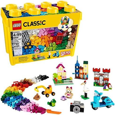 LEGO Classic Large Creative Brick Box 10698 Build Your Own Creative Toys, Kids Building Kit (790 ... | Amazon (US)