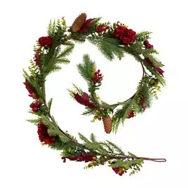 Buy Habitat Luxe Rose & Berry Christmas Garland | Christmas wreaths and garlands | Habitat | Habitat UK