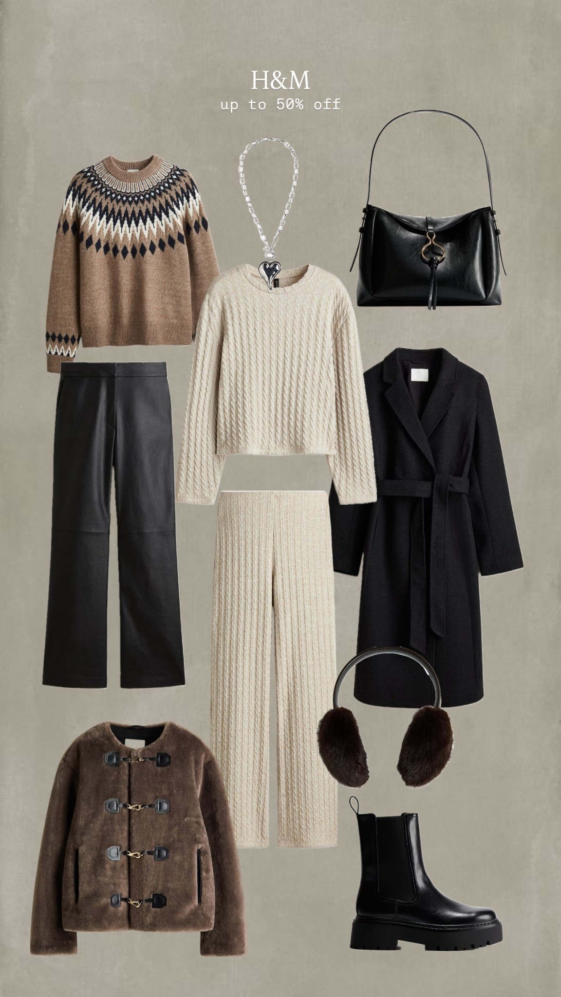 H&M up to 50% off website 


Fall clothing, fall trends, winter clothing, winter basics, knit sweater, winter accessories, daily ootd


#LTKSaleAlert #LTKStyleTip #LTKFindsUnder100