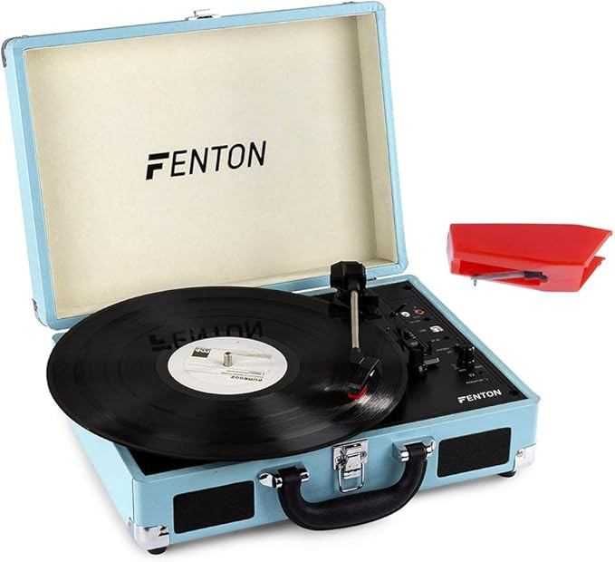 Fenton RP115B USB Vinyl Record Player Deck with Speakers Bluetooth Retro and Spare Ceramic Cartri... | Amazon (UK)