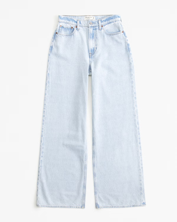 Curve Love High Rise Wide Leg Jean | Abercrombie & Fitch (US)