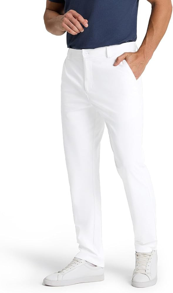 Mens Classic Fit Golf Pants Stretch Work Dress Pants 30''/32''/34'' Lightweight Casual Pants with... | Amazon (US)