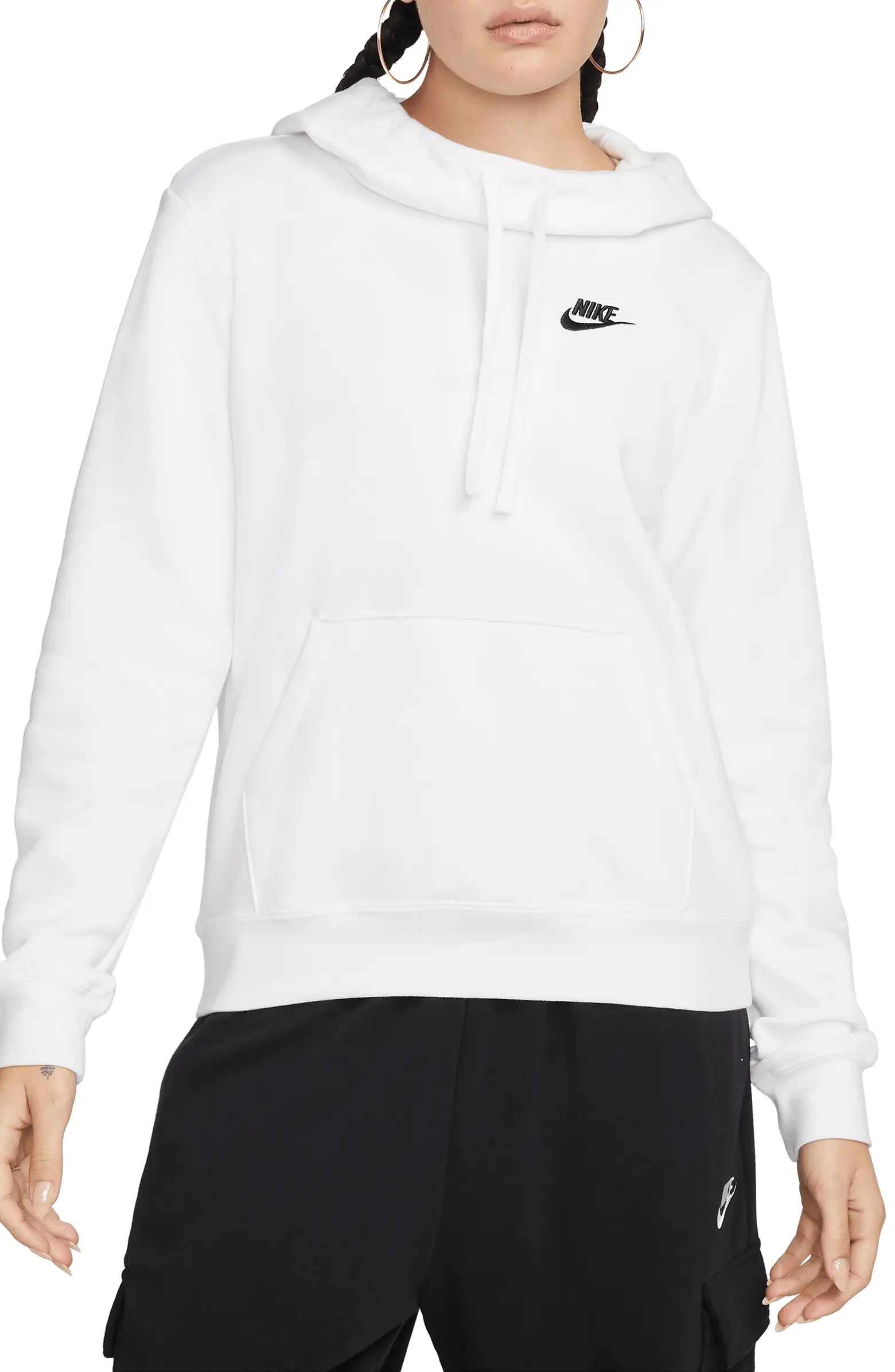 Sportswear Club Fleece Funnel Neck Hoodie | Nordstrom