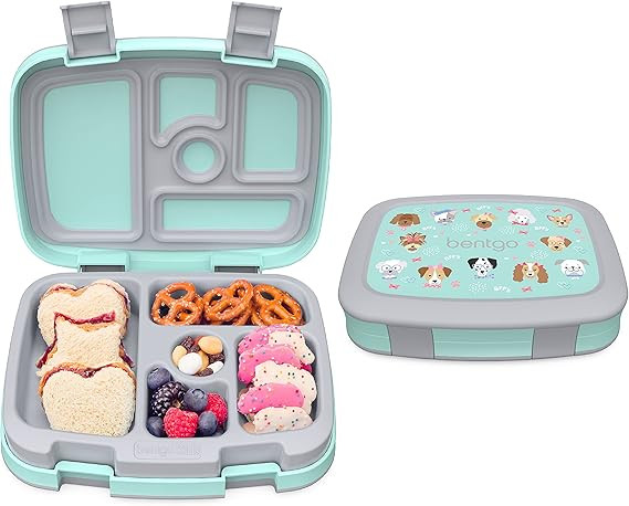 Bentgo® Kids Prints Leak-Proof, 5-Compartment Bento-Style Kids Lunch Box - Ideal Portion Sizes f... | Amazon (US)