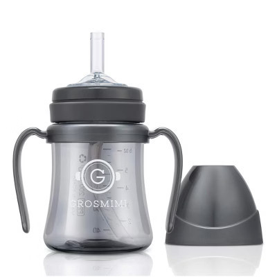 Grosmimi PPSU Straw Cup - 6oz (200ml) Charcoal 6oz | Target