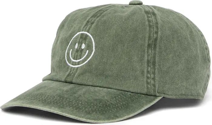 DAVID AND YOUNG Embroidered Smiley Face Baseball Cap | Nordstromrack | Nordstrom Rack