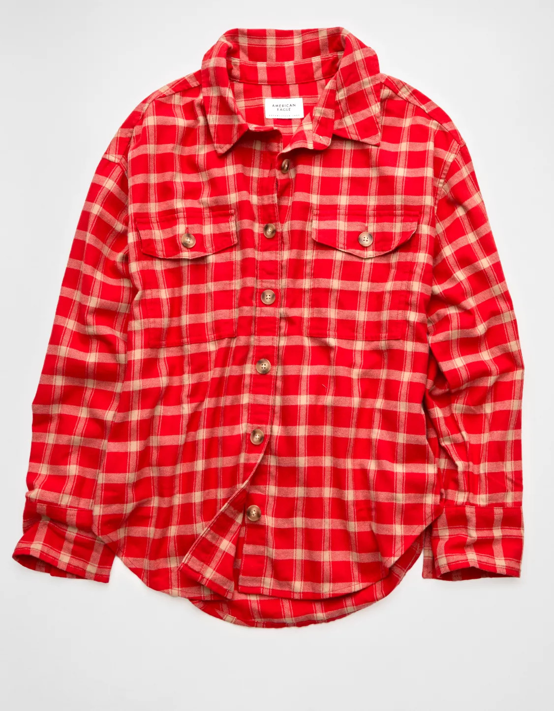 AE Plaid Button-Up Shirt | American Eagle Outfitters (US & CA)