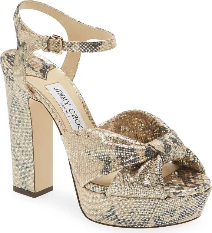 Jimmy Choo Heloise Metallic Platform Sandal | Nordstrom | Nordstrom