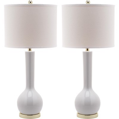 Mae Long Neck Table Lamp (Set of 2) - 30.5" Height - LIT4091 - White - Safavieh | Target