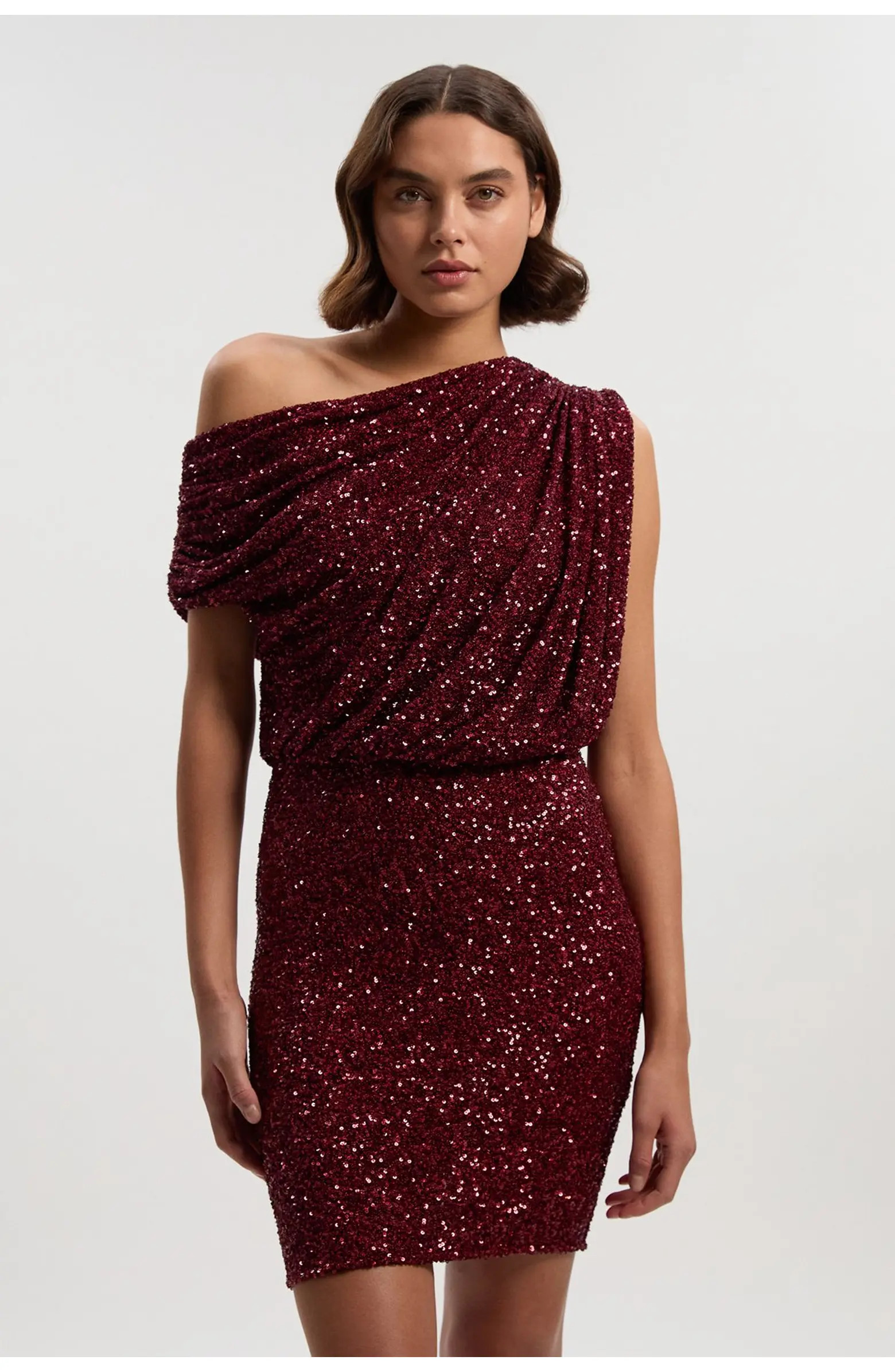 Karen Millen One Shoulder Sequin Mini Dress | Nordstrom | Nordstrom