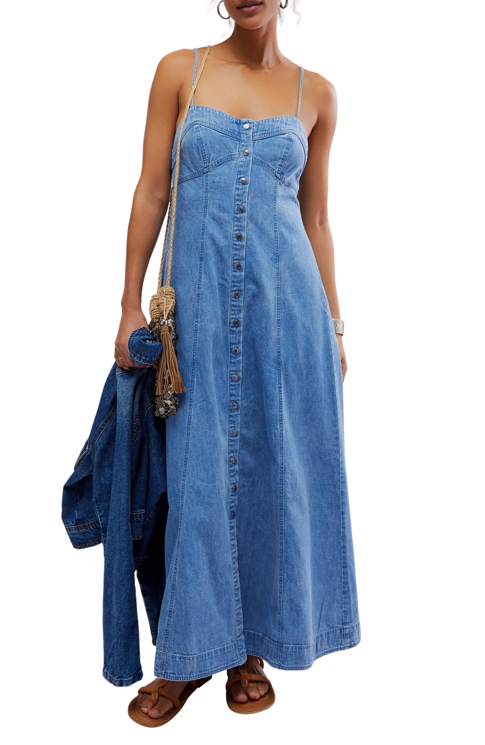 Just Jill Denim Maxi Dress | Nordstrom