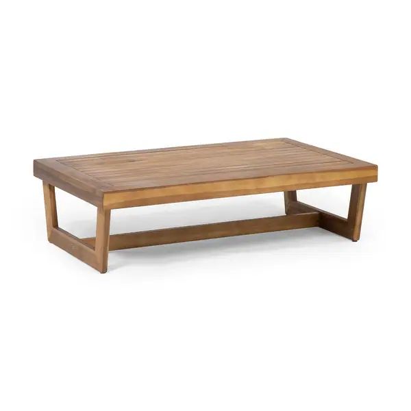 Sherwood Outdoor Acacia Wood Coffee Table by Christopher Knight Home - Teak Finish | Bed Bath & Beyond