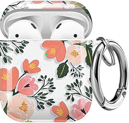 Maxjoy Compatible AirPods Case Cover, Flower Clear Case Cute Soft Shell Protective Shockproof Cov... | Amazon (US)