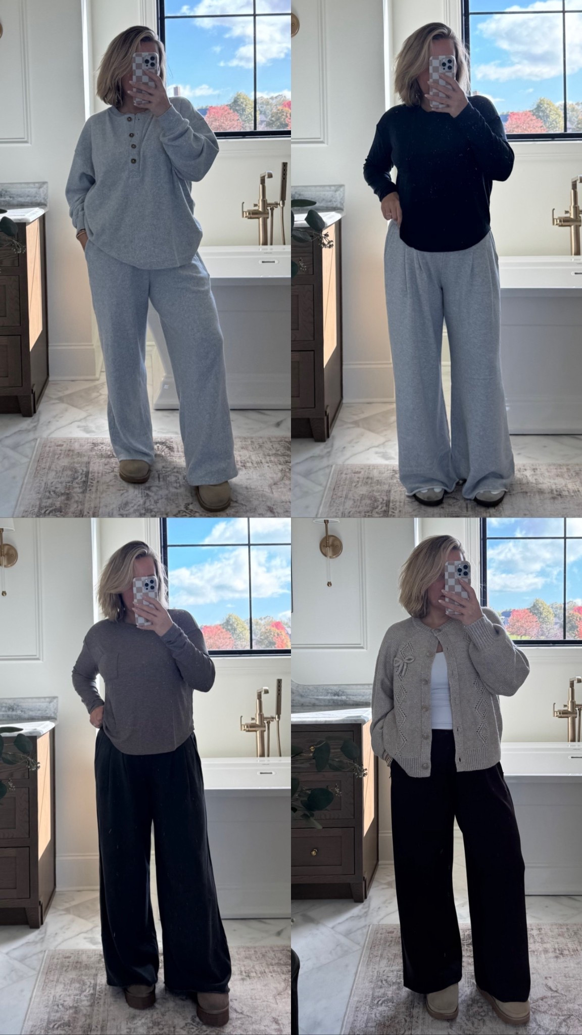 Sharing a few of my favorite comfy, casual winter outfits from American Eagle and Aerie 💗Everything I’m wearing is a medium. I’m 5’2” and went with the medium short option in the pants when available. These sets and separates are the perfect mix of cozy and cute, easy to throw on for errands, lounging, or weekend plans. Love how soft everything feels and how the neutral tones make it all super easy to mix and match. Linking everything here for anyone wanting easy, elevated winter basics ❄️✨

#AmericanEagle #Aerie #LTKStyle #LTKWinterFashion #CozyOutfits #OOTD #WinterStyle #CasualOutfits #AEStyle #AerieReal #LTKFinds