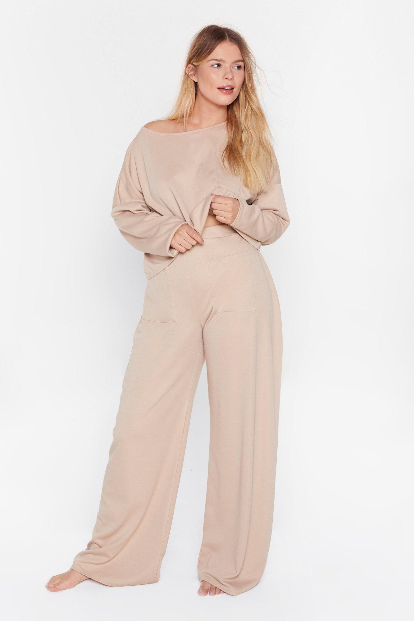 Plus Size Top and Wide Leg Pants Lounge Set | Nasty Gal (US)