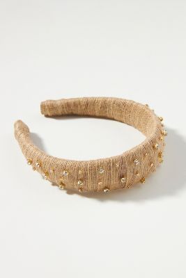 Puffy Jute Embellished Headband | Anthropologie (US)