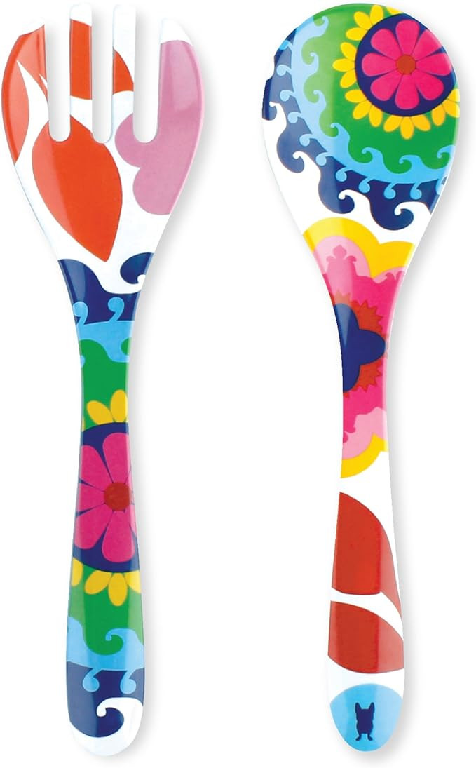French Bull Salad Server 2 Piece Set - Melamine Dinnerware - 13" - Outdoor, Party, Utensils - Sus | Amazon (US)