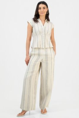 Petite Wide-Leg Pull-On Pants | Macy's