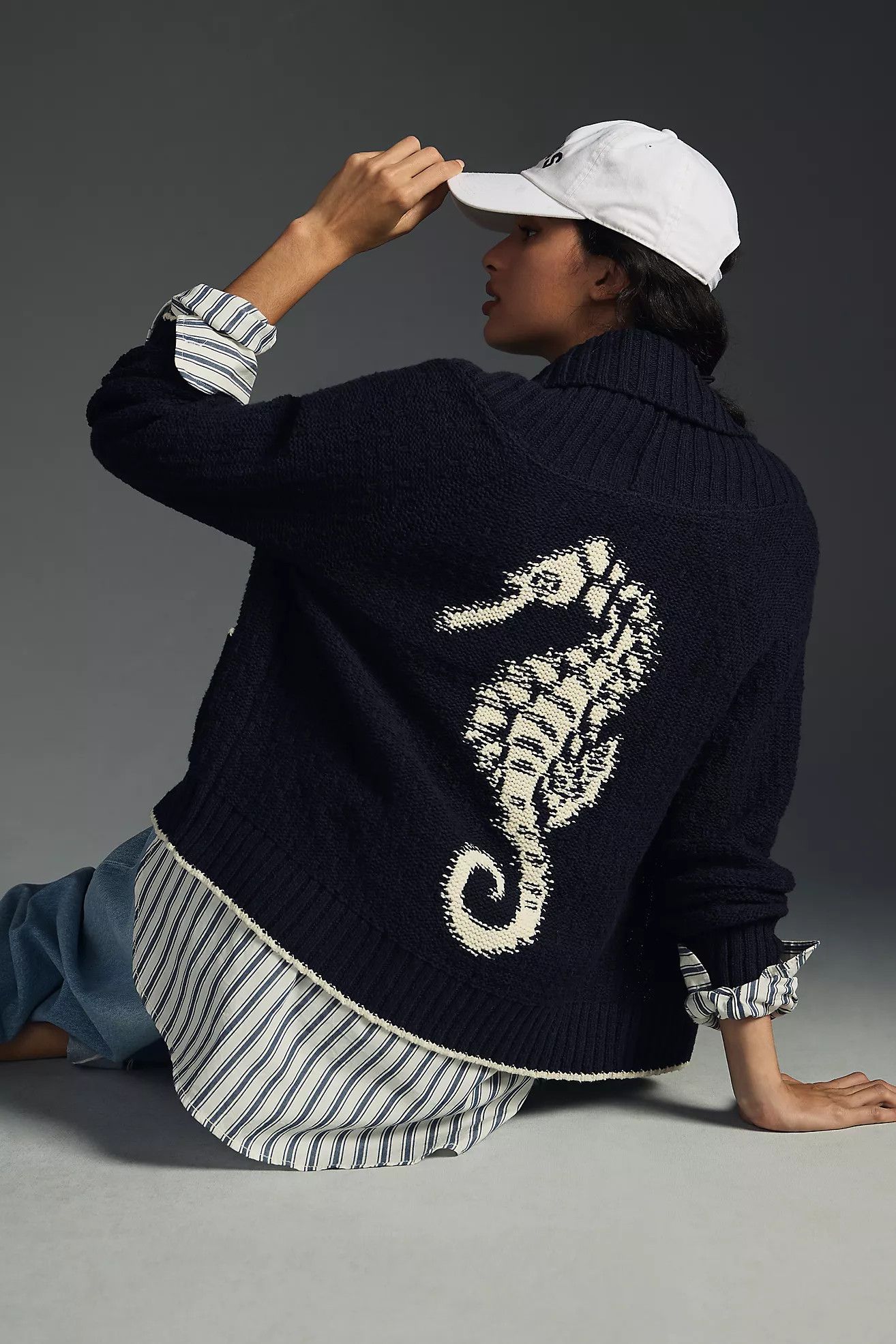 Maeve Seahorse Cardigan Sweater | Anthropologie (US)