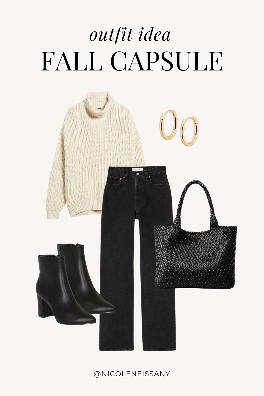Fall Capsule Wardrobe Outfit Idea | fall capsule outfit, fall outfit, fall outfits, fall style, fall fashion, fall 2024 fashion, fall outfits 2024, fall trends 2024, fall outfit inspo, fall outfit inspiration, fall capsule wardrobe essentials, fall wardrobe essentials, fall closet essentials, fall essentials, fall basics, fall must haves, neutral capsule wardrobe, neutral outfit, neutral fashion, casual outfit, casual date night outfit, elevated casual outfit, brunch outfit, everyday outfit, Abercrombie, Abercrombie denim, Abercrombie jeans, Amazon Fashion, Revolve, Lulus, Nordstrom // fall sweater, turtleneck sweater, black denim, black jeans, black ankle boots, gold hoop earrings, woven tote bag

#LTKSeasonal #LTKShoeCrush #LTKItBag #LTKStyleTip #LTKFindsUnder50 #LTKFindsUnder100 #LTKTravel #LTKSaleAlert 