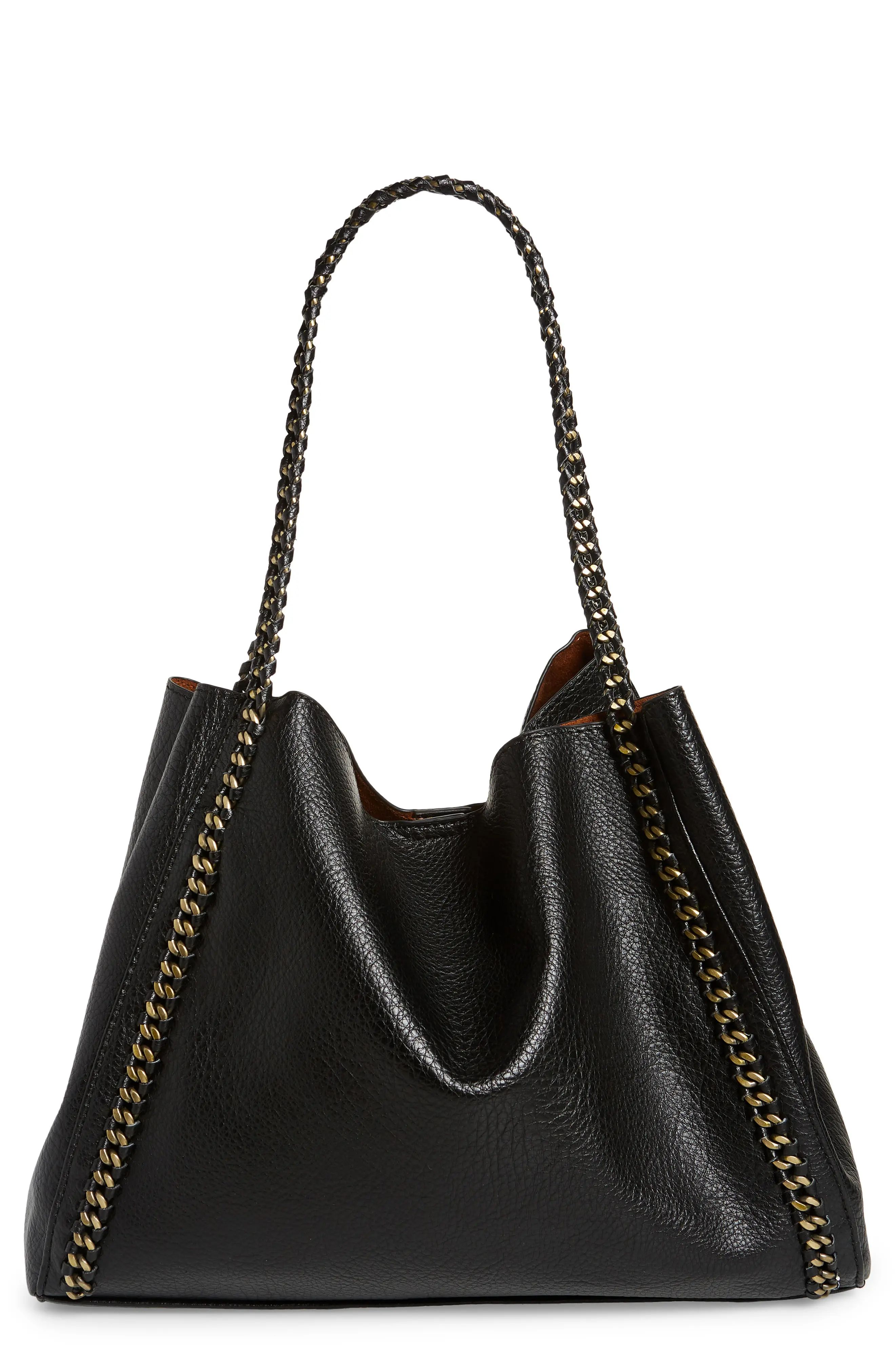 Street Level Faux Leather Tote in Black at Nordstrom | Nordstrom
