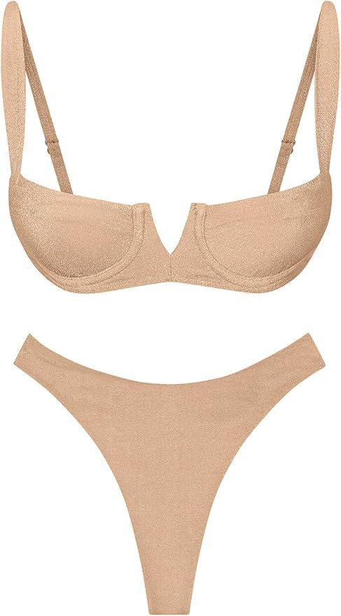 Narecte Womens Sexy Bikini Sets,Triangle Bikinis,Two Piece Swimsuit for Women,Womens Bikini Swims... | Amazon (US)