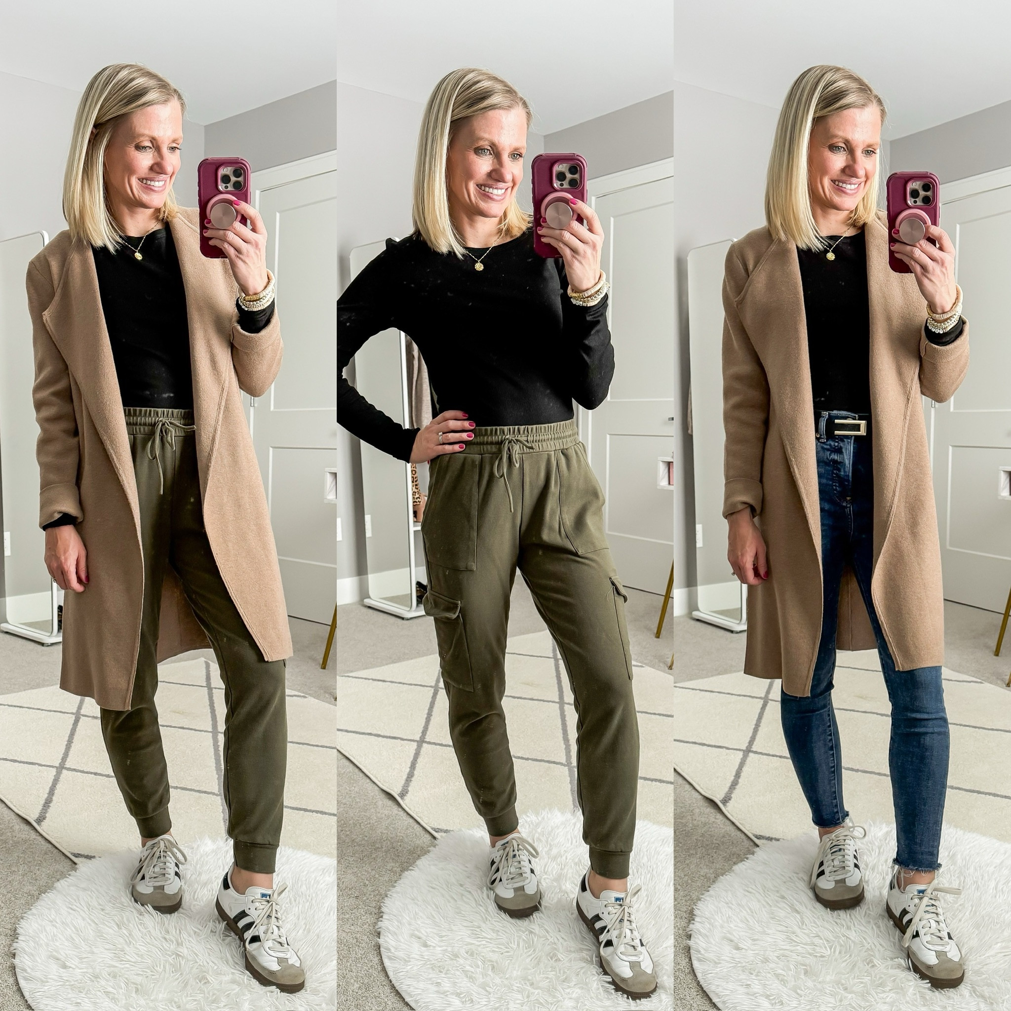 Winter mom capsule wardrobe outfits! More sizing and styling details can be found at thriftywifehappylife.com! 

#LTKStyleTip #LTKFindsUnder100 #LTKSeasonal