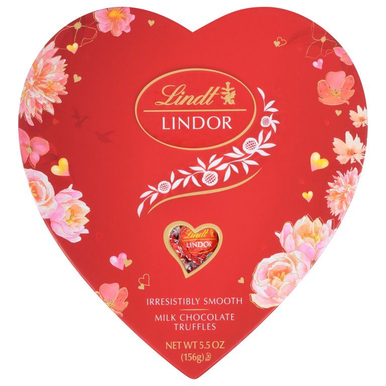 Lindt LINDOR Valentine's Milk Chocolate Truffles Heart, 5.5 oz. | Walmart (US)