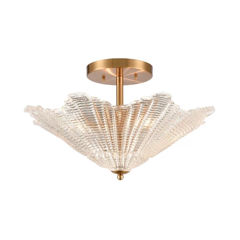 Audriena Glass Semi Flush Mount | Wayfair North America