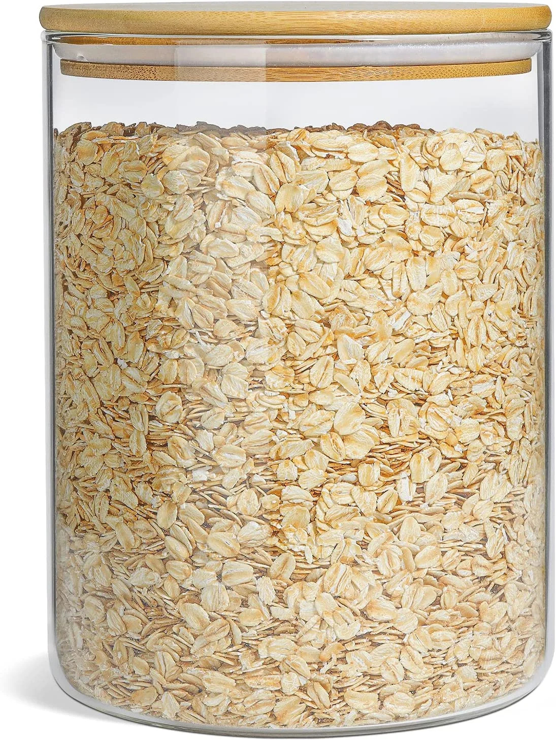 ComSaf Large Glass Storage Jar with Airtight Bamboo Lid 101 oz. - Walmart.com | Walmart (US)
