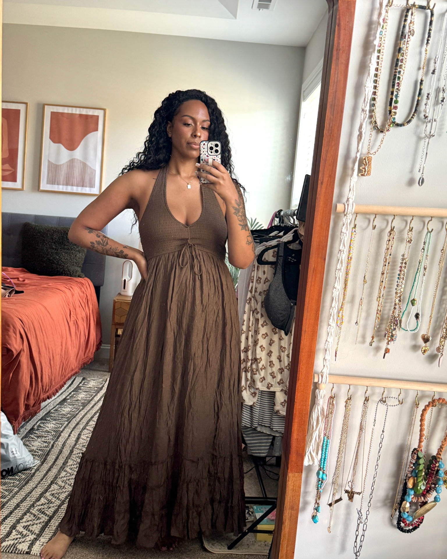 This fashion nova dress gives free people vibes for the low! It’s the Freya Smocked Linen Maxi Dress. I can’t link the exact dress here but I have alternatives.

#LTKootd #LTKMidsize #LTKTall