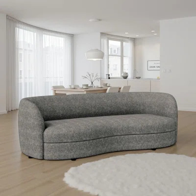 Srey Sofa, 84 Inch, Boucle, Smooth Curved Kidney Shape | Wayfair North America