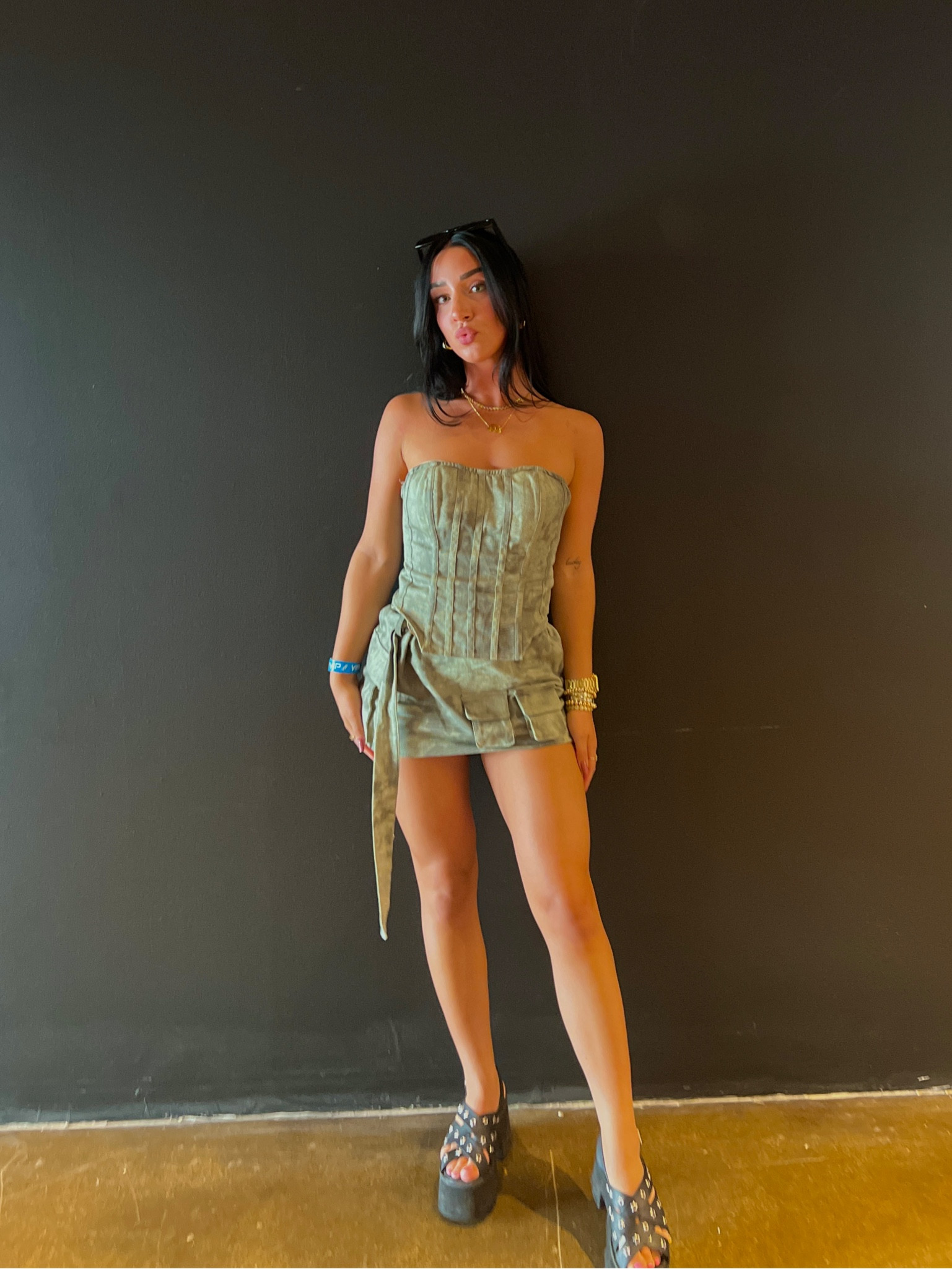 Cute denim moment at the function! 