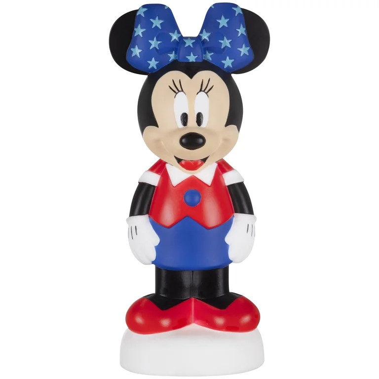 Disney Patriotic Minnie Mouse Lighted Blow Mold Décor, 14", Battery Operated | Walmart (US)
