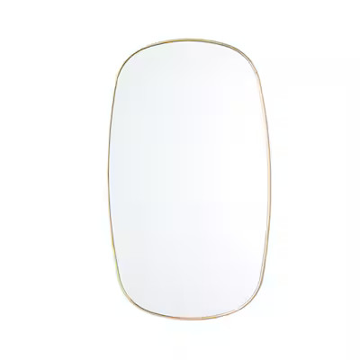 Origin 21 Gilded+ Series 20-in W x 34-in H Oval Gold Polished Full Length Wall Mirror Lowes.com | Lowe's