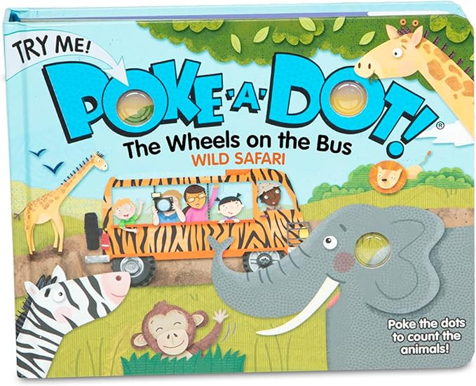 Melissa & Doug Children's Book - Poke-A-Dot: The Wheels on the Bus Wild Safari (Board Book with B... | Amazon (US)