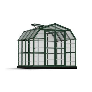 Grand Gardener 8 ft. x 8 ft. Green/Clear DIY Greenhouse Kit | The Home Depot