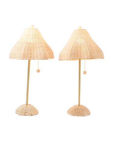 Rattan Woven Table Lamps | TJ Maxx