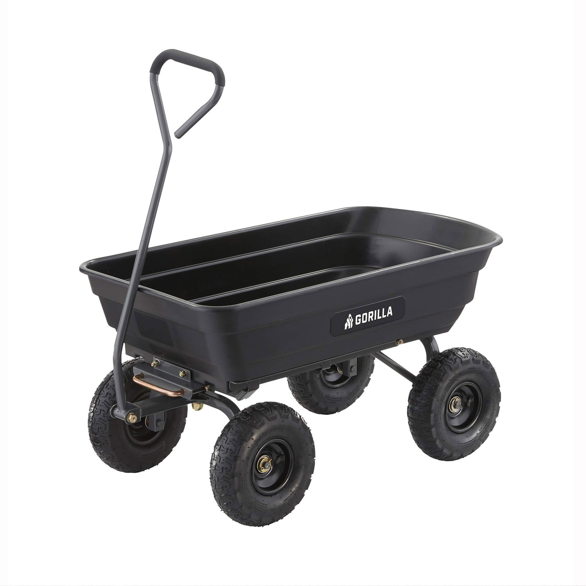 Gorilla Carts Heavy Duty Poly Utility Dump Wagon Garden Cart w/Pneumatic Tires, 4 Cu Ft - 600 lb ... | Amazon (US)