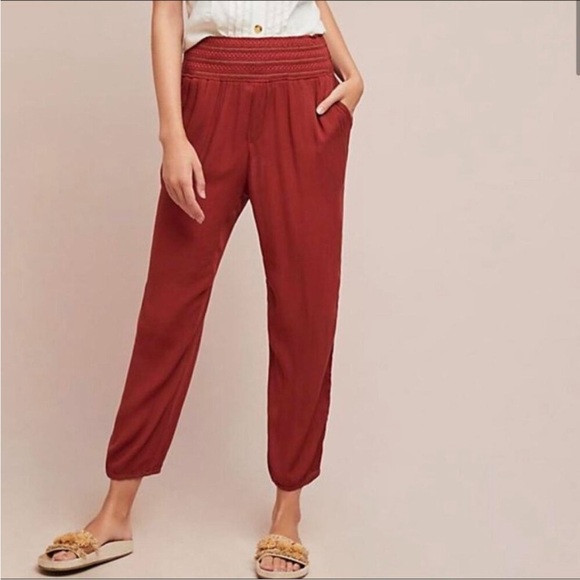 Ett:twa by Anthropologie Sz Large Rustic Orange/Red Embroidered Harem Pants | Poshmark