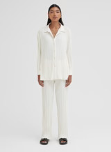 Cream Plisse Shirt - Palais | 4th & Reckless