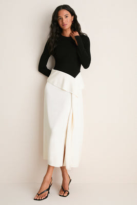 Black Multi Ornella Midi Dress | Tuckernuck (US)